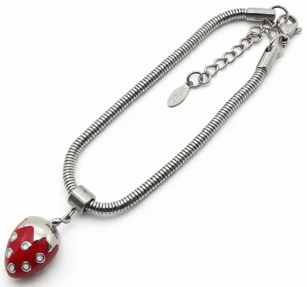 Pulsera de acero quirúrugico con dije
